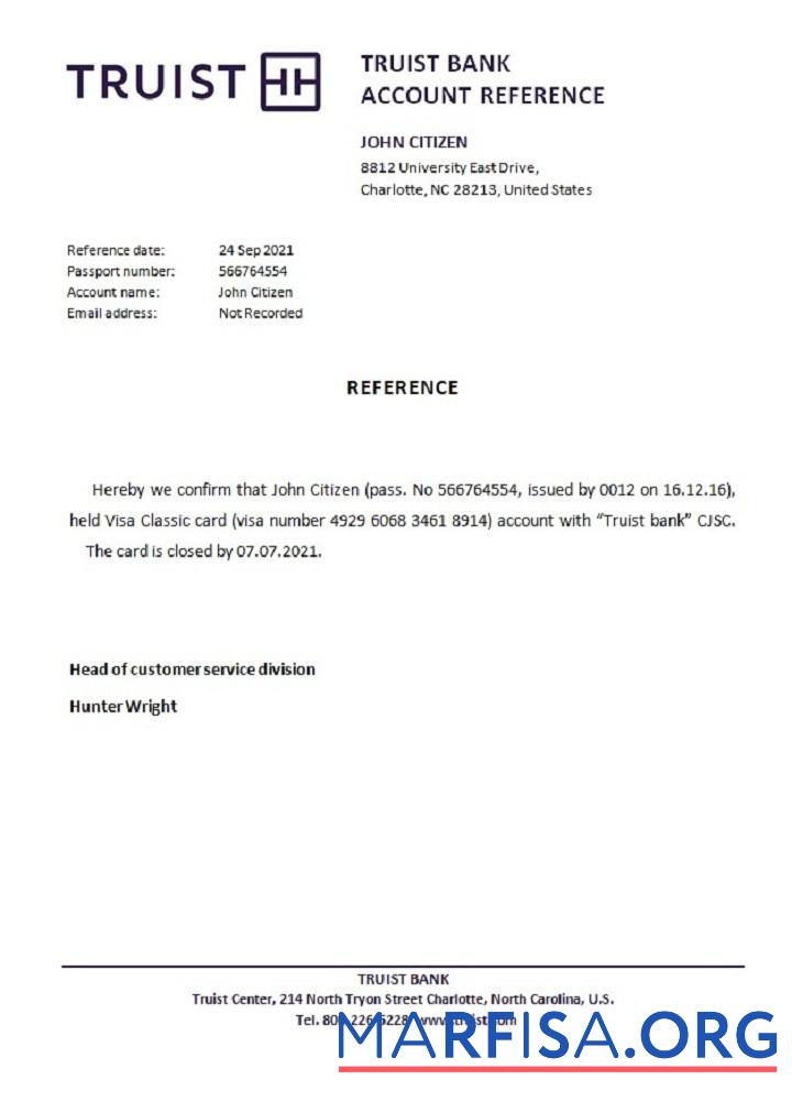 Realistic USA Truist bank closure reference real example